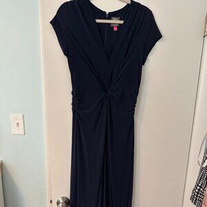 Vince Camuto Navy Blue Twist Front Jumpsuit
